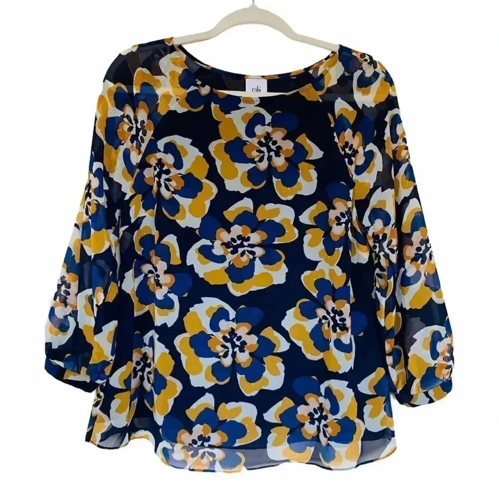 CAbi Lydia Small Floral Blouse